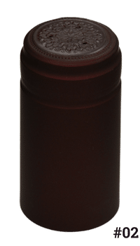 Heat Shrink PVC Capsule, #2 Maroon Metallic 30x60mm