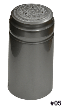 Heat Shrink PVC Capsule, #5 Silver Gloss 30x60mm