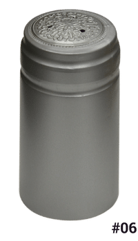 Heat Shrink PVC Capsule, #6 Silver Satin 30x60mm