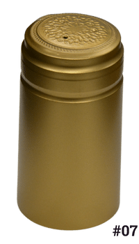 Heat Shrink PVC Capsule, #7 Gold Satin 30x60mm