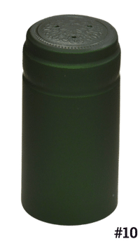 Heat Shrink PVC Capsule, #10 Green Metallic 30x60mm