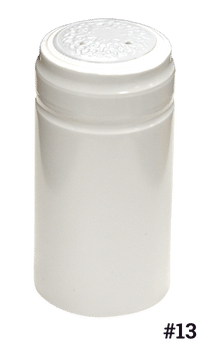 Heat Shrink PVC Capsule,  #13 White Gloss 30x60mm
