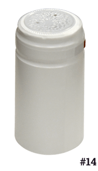 Heat Shrink PVC Capsule, #14 White Satin 30x60mm