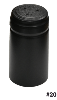 Heat Shrink PVC Capsule, #20 Black Satin 30x60mm
