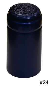 Heat Shrink PVC Capsule, #34 Blue Dark 30x60mm