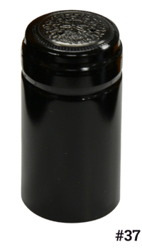 Heat shrink PVC Capsule, #37 Black Gloss 30x60mm