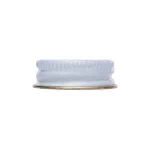 38 mm Metal Screw Cap with Plastisol Gasket, White