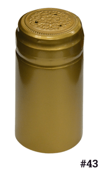 Heat Shrink PVC Capsule, #43 Gold Gloss 30x60mm