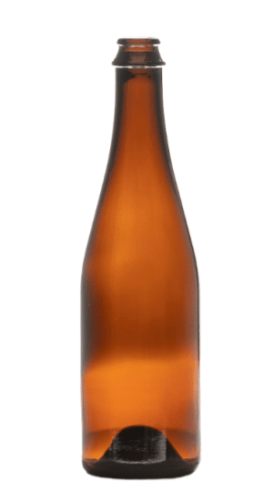 500ml amber colored glass bottle crown finish