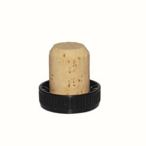 Natural Cork BAR TOP Knurled 19.5x27mm CH Black