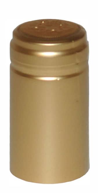 Heat Shrink PVC Capsule, #7 Gold Satin 34x65mm