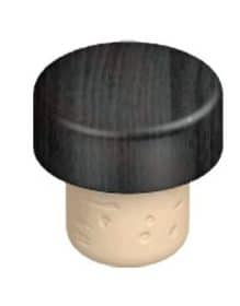 Wood BAR TOP Black Varnish 22.5x34mm CH