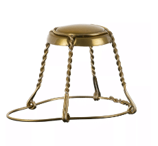 WIRE-w/Hood Metal 36mm Deep Warm Gold/Gold Champagne Natural Cork