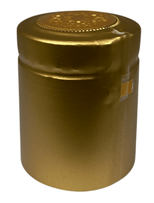 Heat Shrink PVC Capsule, #7 Gold Satin 35x45mm RO tab