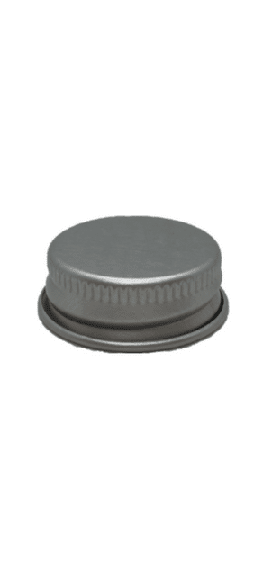 28 mm Metal Screw Cap with PE Foam* Liner, Silver