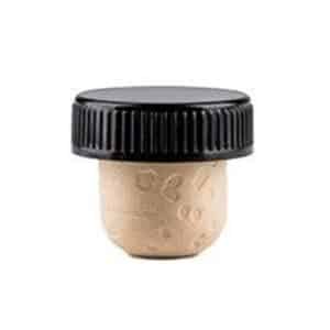 Synthetic Cork BAR TOP Knurled 22.5x33mm CH Black