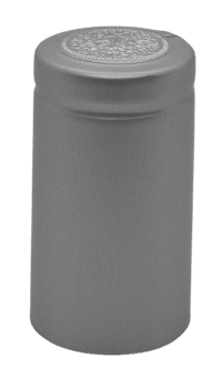 Heat Shrink PVC Capsule, Silver Flat 34x65mm