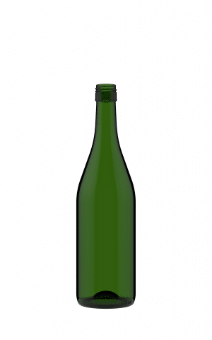 Green bottle with stelvin finish