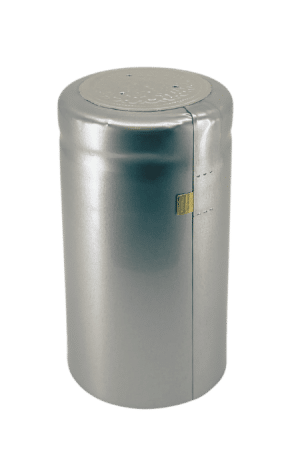 Heat Shrink PVC Capsule #5 Silver Gloss 30x60mm RO tab